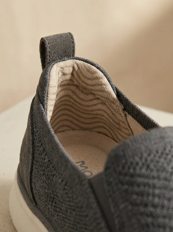 Outdoor-Inspired Knit Graphic Essential Men's Stretch Canvas Shoes
