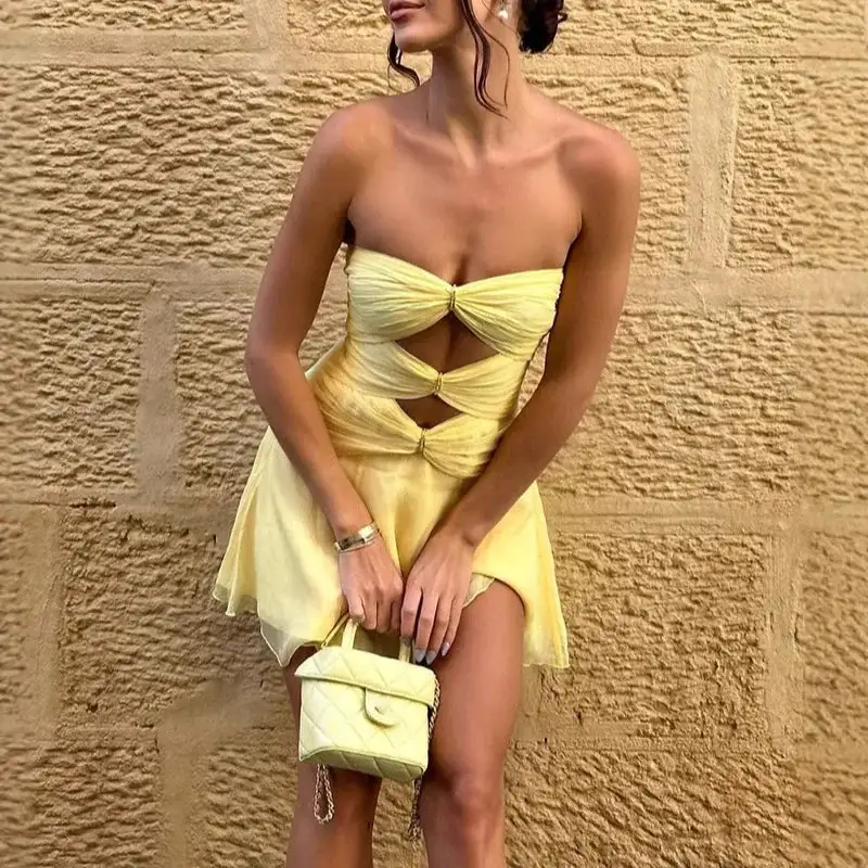 Strapless Cutout Mini Dress