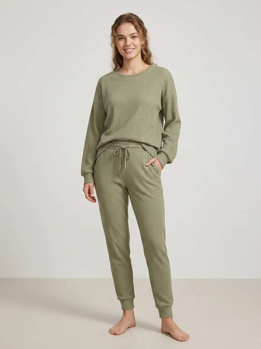 Women's Easy Fit Waffle Knit Set