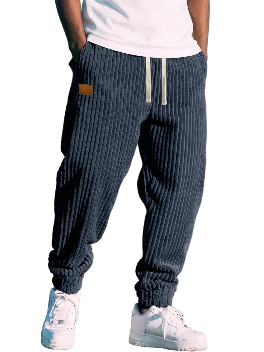 Corduroy Striped Casual Pants