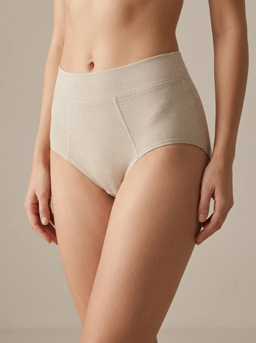 Women's Modern High-Waisted Seamless Ribbed Panties