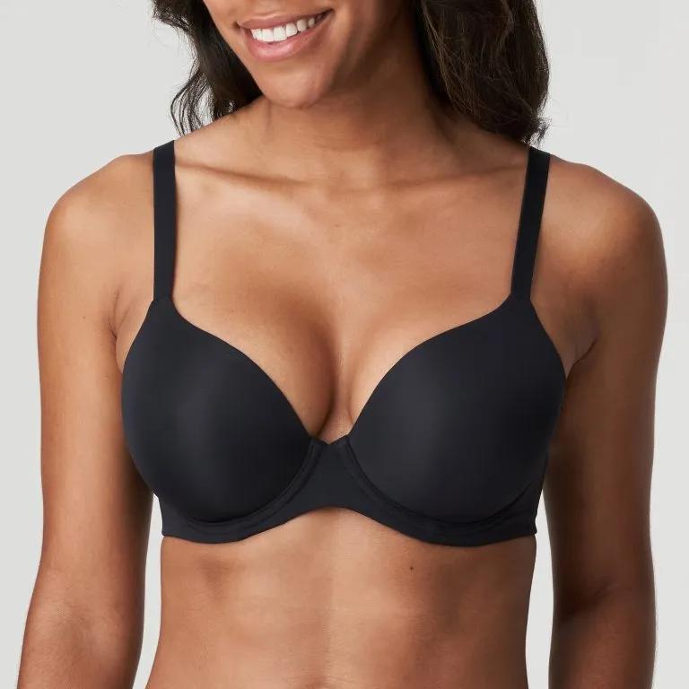 Women's Plunge Spacer Seamless Adjustable Straps Bonded Finish Mesh Microfiber Rounded Shape Bra