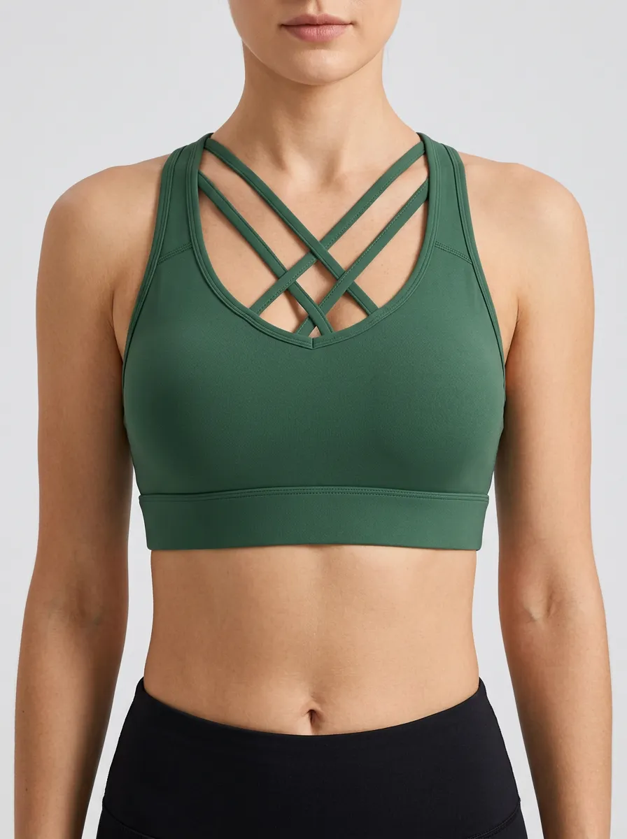 Women's Scoop Neck Racerback Studio Sports Bra