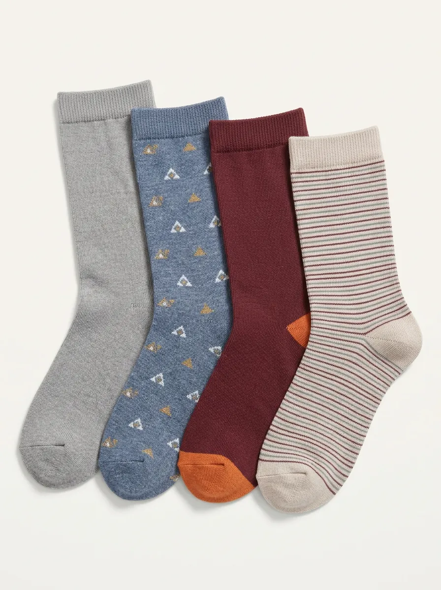 Men's Geometric Four Pair Socks