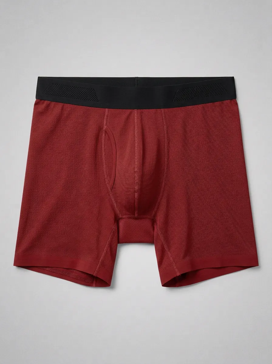 Men's Charcoal Grey Perforated Structured Pouch Boxer Briefs