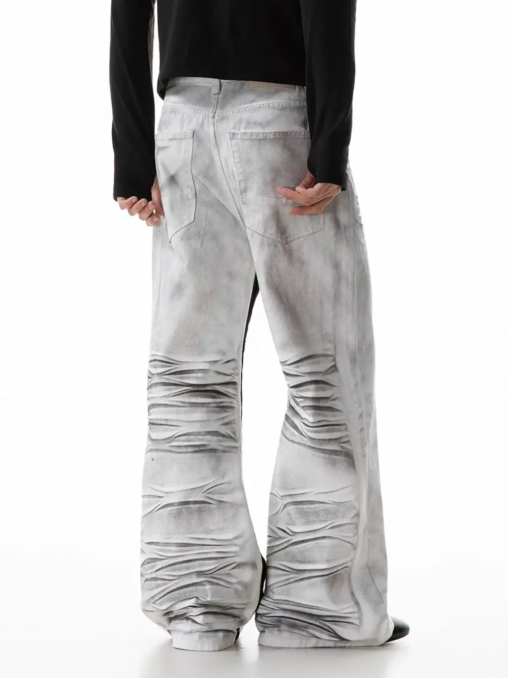 Graphic Washed Denim Pants