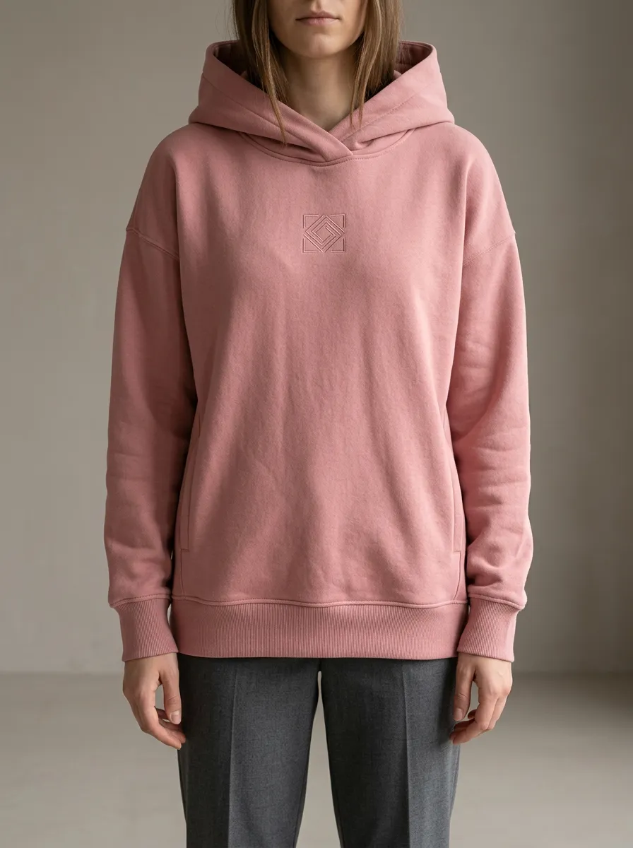 Women's Versatile Geometric-Embroidered Hoodie