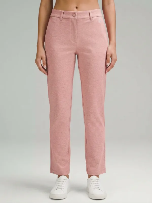 Women's Refined Everyday Minimalist Design Mid Rise Straight Leg Pants