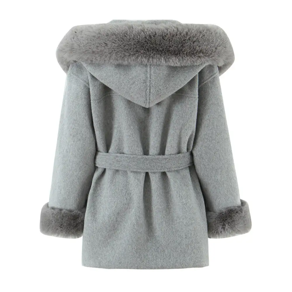 Relaxed Hooded Wool-Blend Relaxed Outerwear Coat