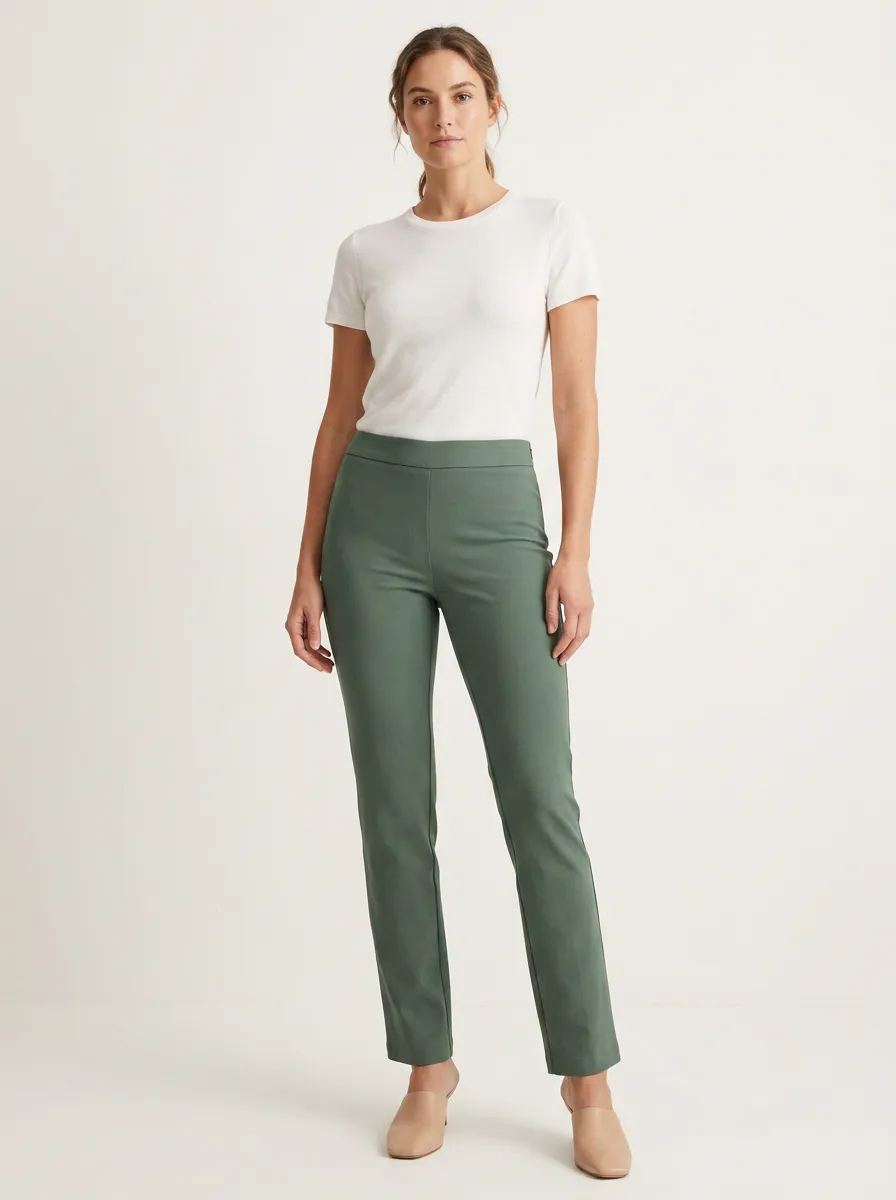 Travel-Ready Mid-Rise Stretch Women's Stretch Mid-Rise Pants