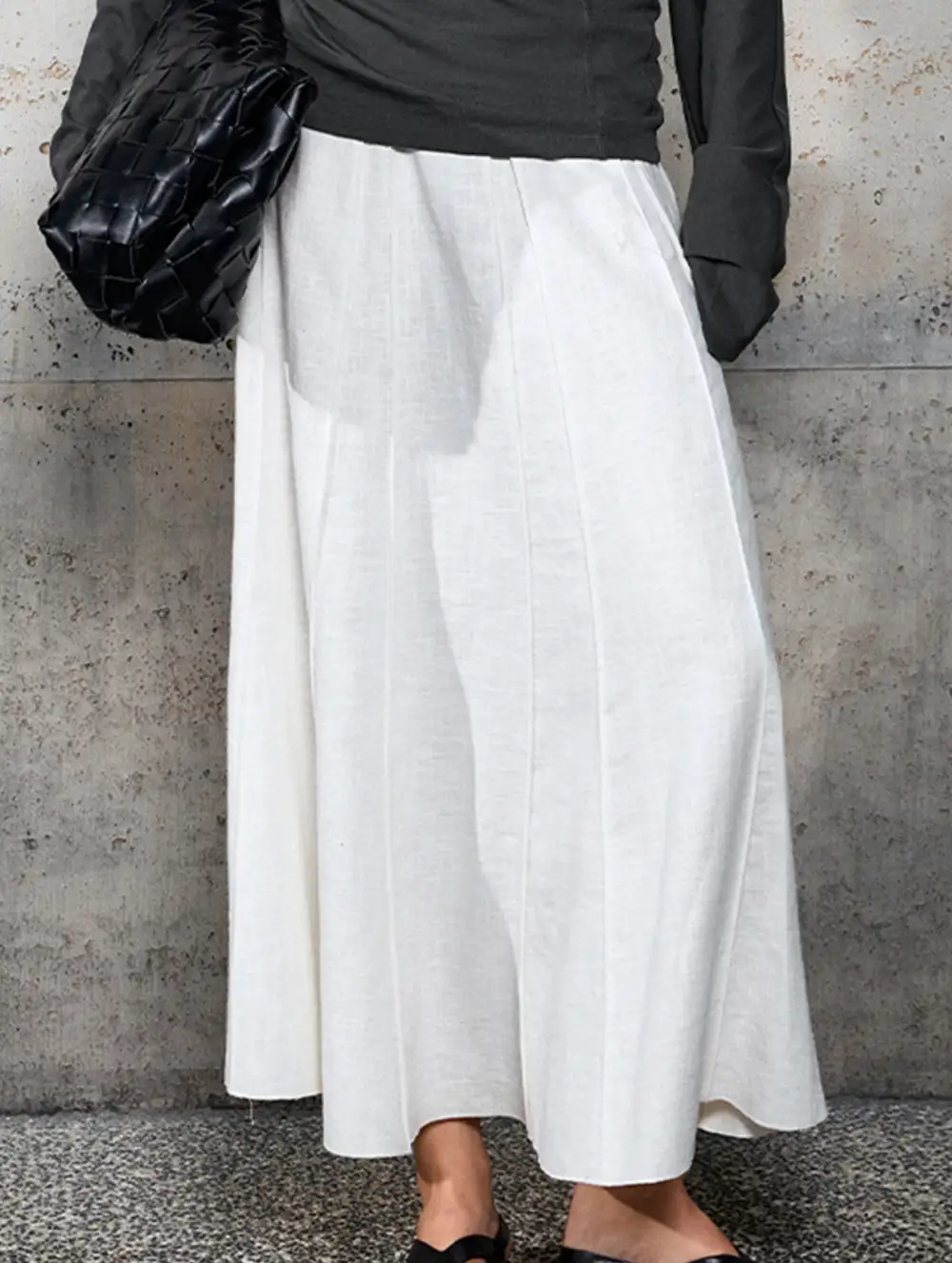 Linen Blend Mermaid Skirt
