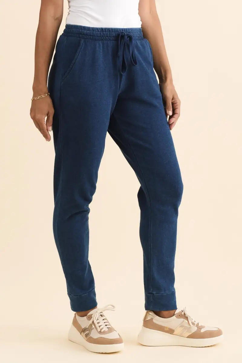 Tapered Mid Rise Drawstring Sweatpants