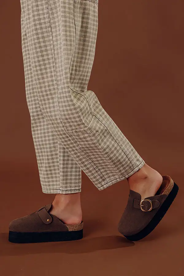 Platform Faux Suede Clogs