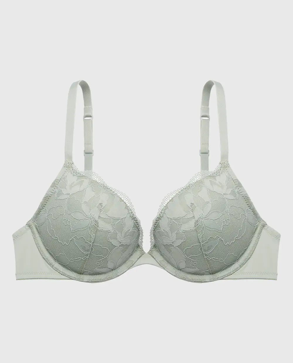 Minimal Push Up Plunge Bra With Charmed Lace