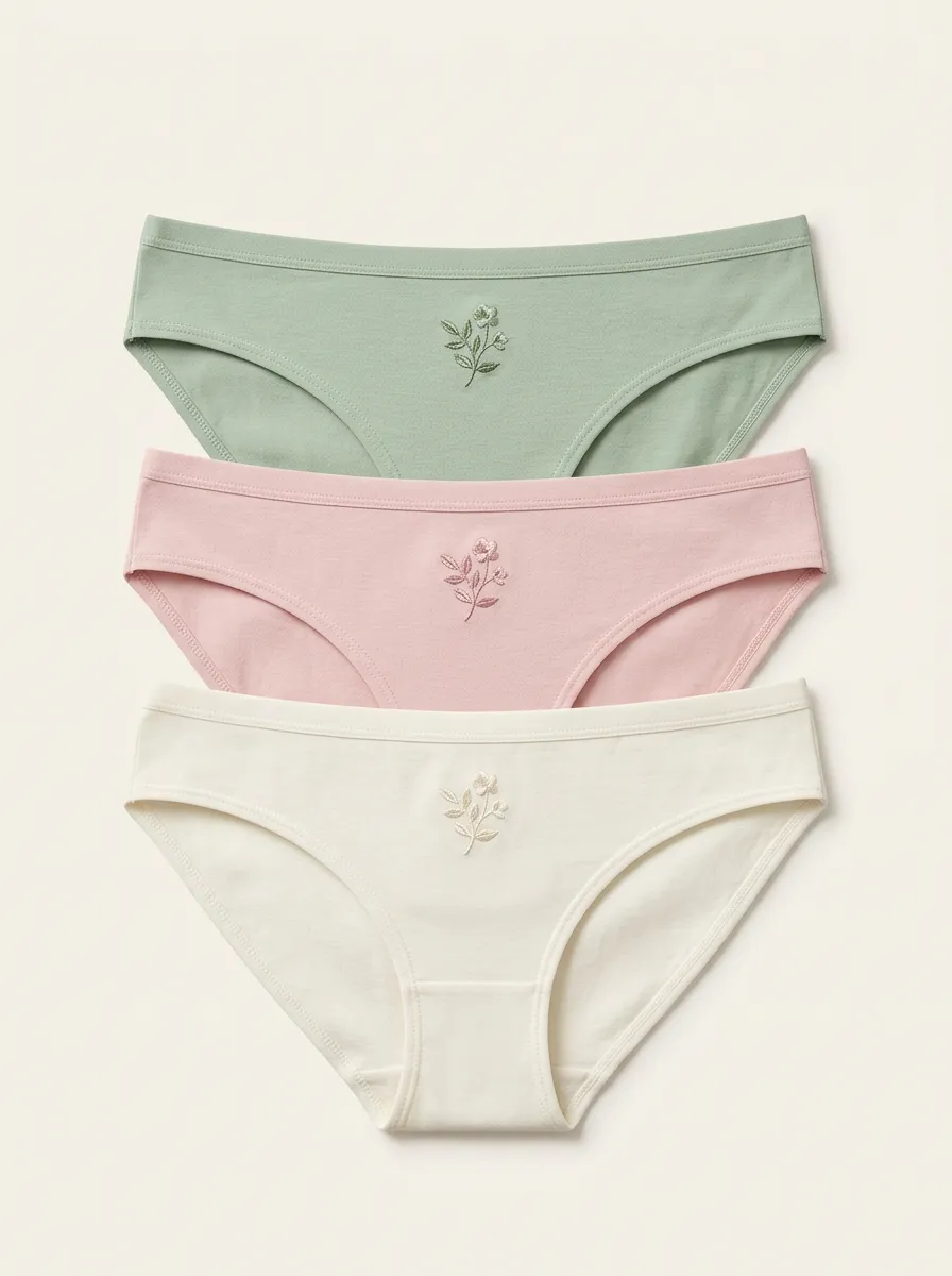 Women's Floral Bikini Briefs Three Pack