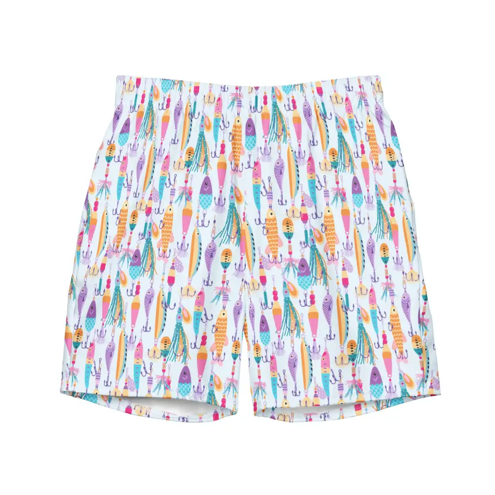 Breathable Fishing Print Swim Trunks