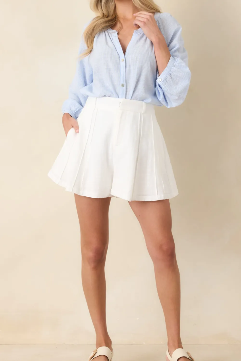 Cotton Flowy Wide Leg Shorts