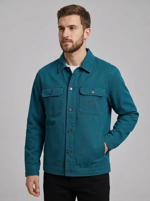 Men's Ridge Adventure Compass Embroidered Printed Jacket