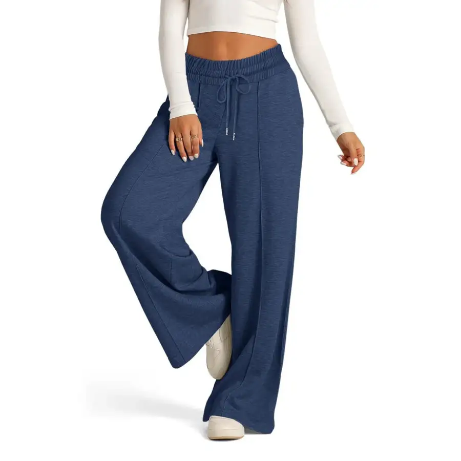 Full Size Drawstring Relaxed Fit Wide Leg Pants Plus Size