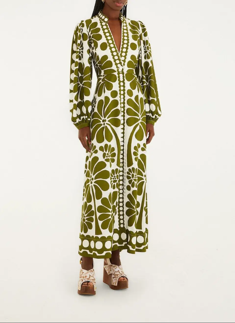 Puff Sleeve Maxi Easy Fit Dress