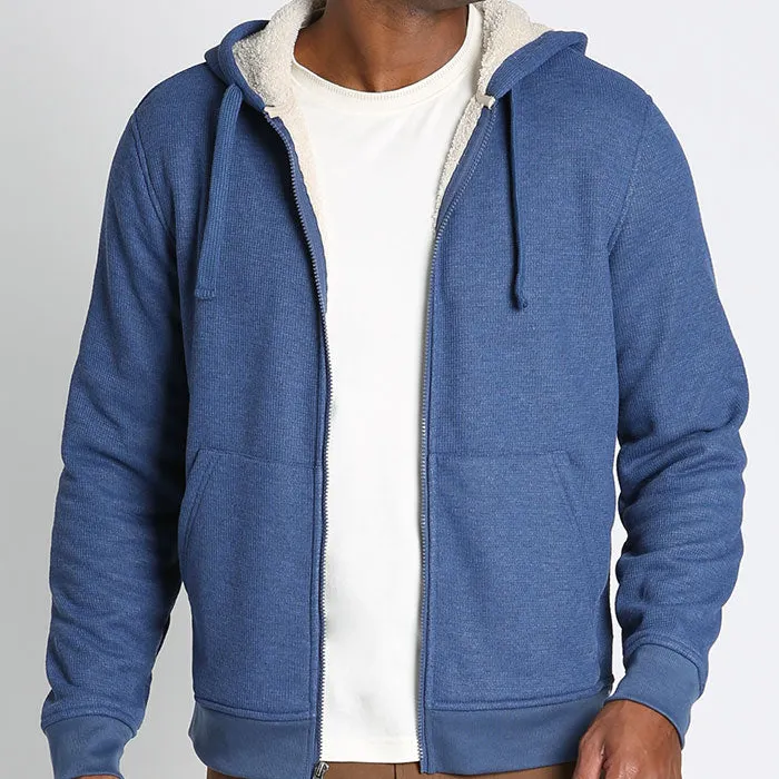 Sherpa Lined Waffle Hoodie