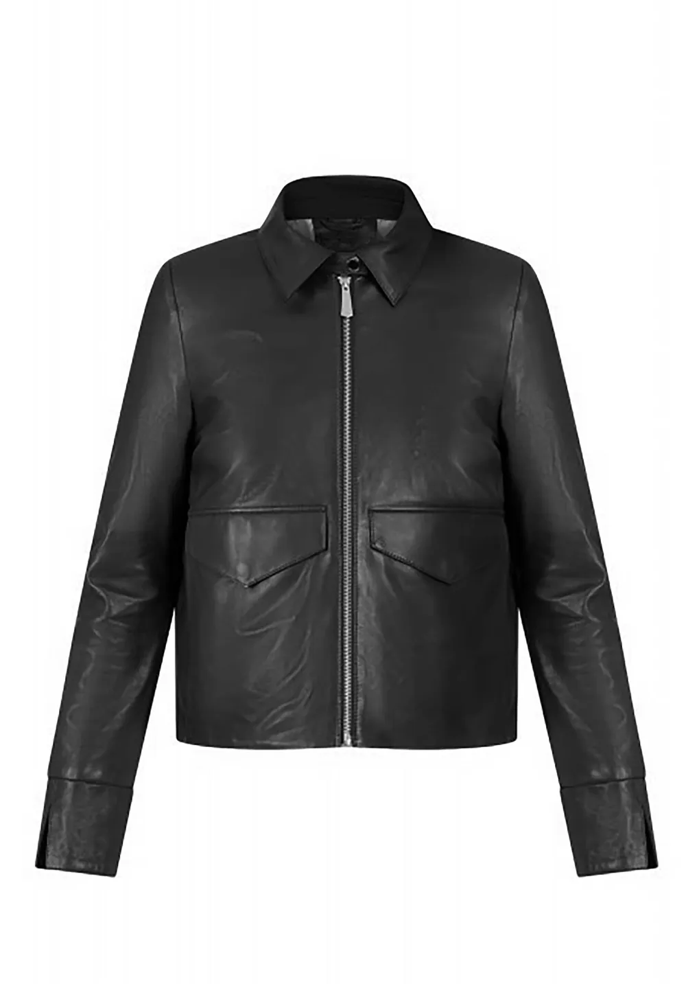 Classic Style Short Leather Jacket