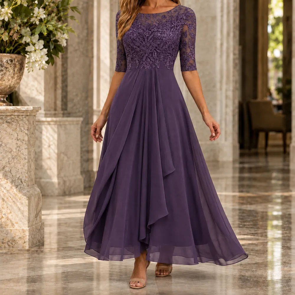Classic Refined Women's Lace Midi Dress