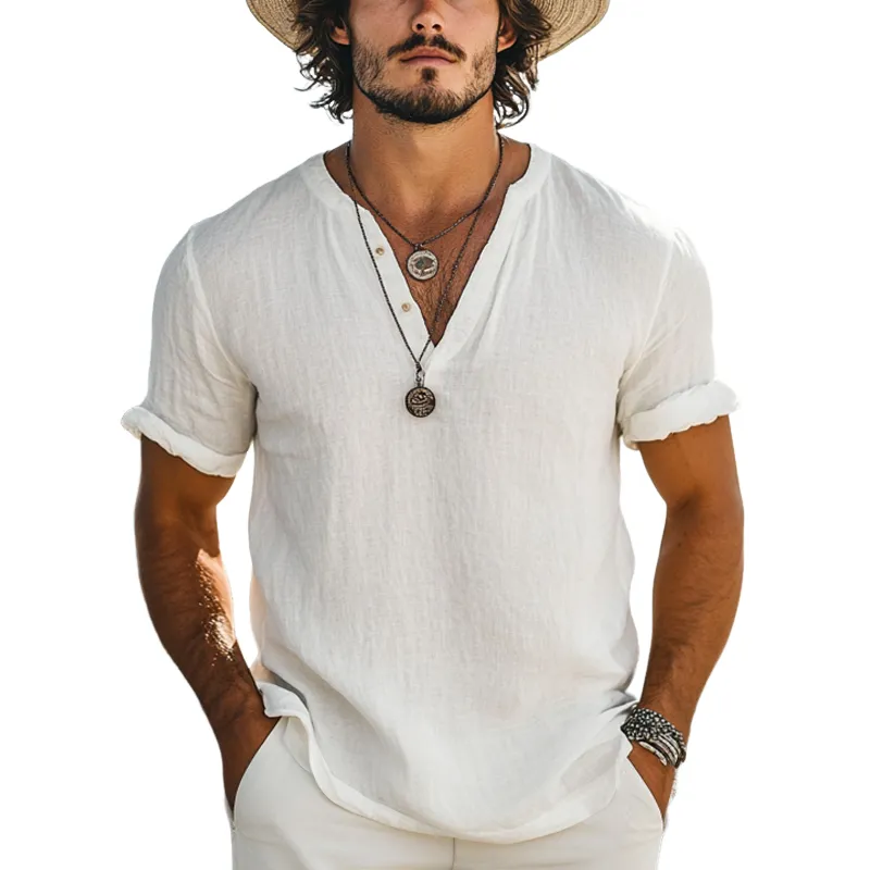 Cotton Woven Trim Tee