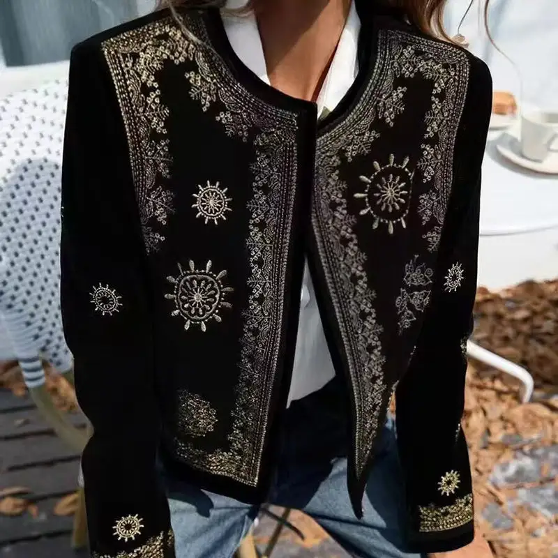 Lightweight Floral-Print Casual Jacket