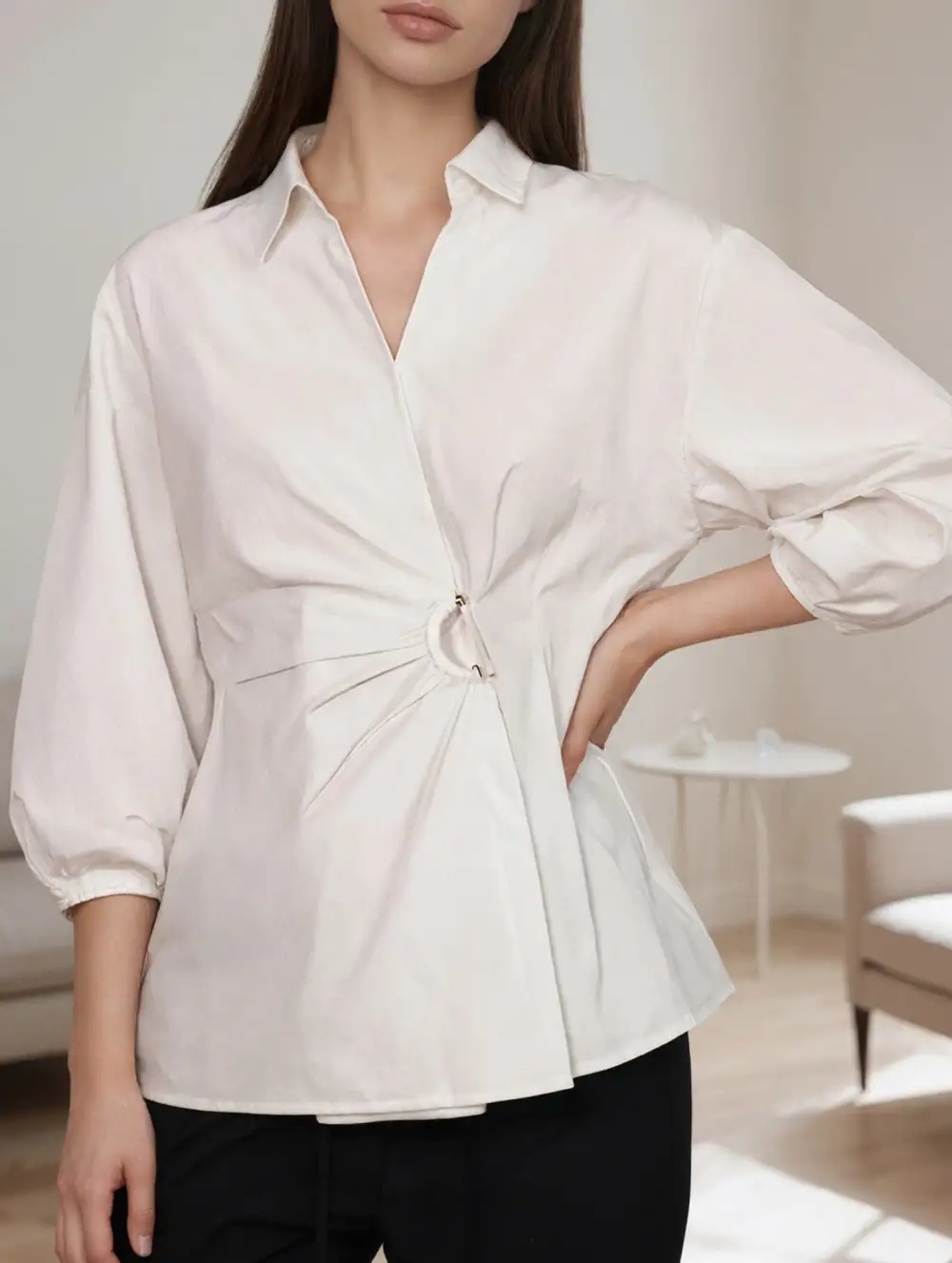 Minimal Easy Drape Blouse