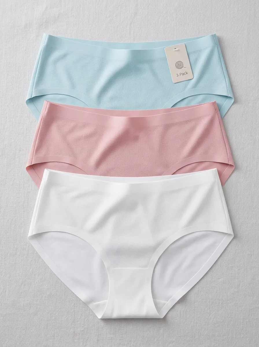Casual Flexible Waist Three Pack Panties