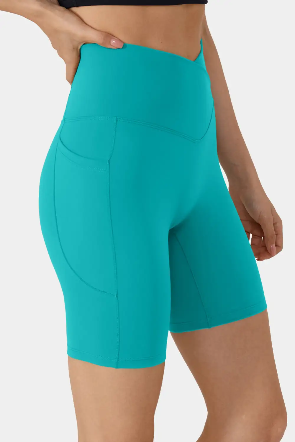Swimwear Solid Split Pocket Sheath Active Bikinis Bottoms