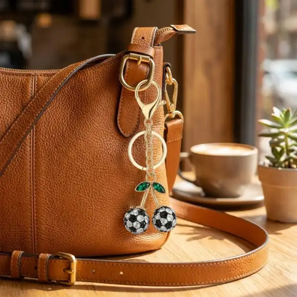 Lightweight Sports-Ball Charm Keychain