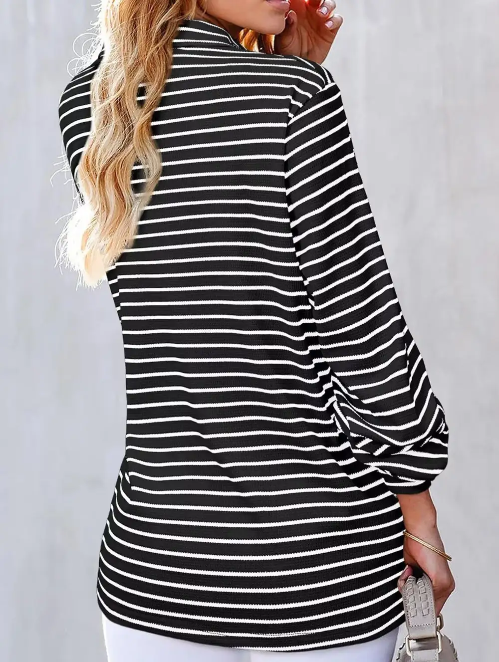 Button Down Striped Blouse