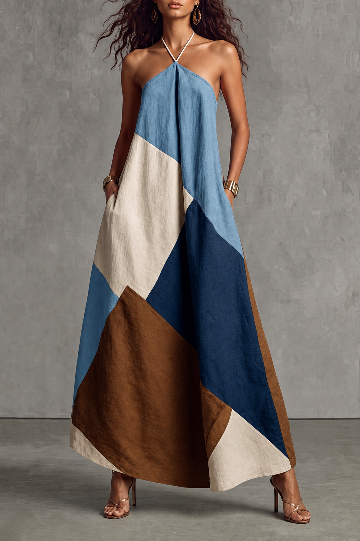 Halter Neck Maxi Dress