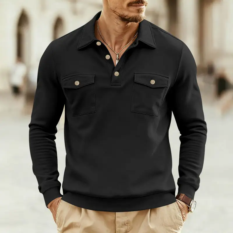 Long Sleeve Fitted Polo Shirt
