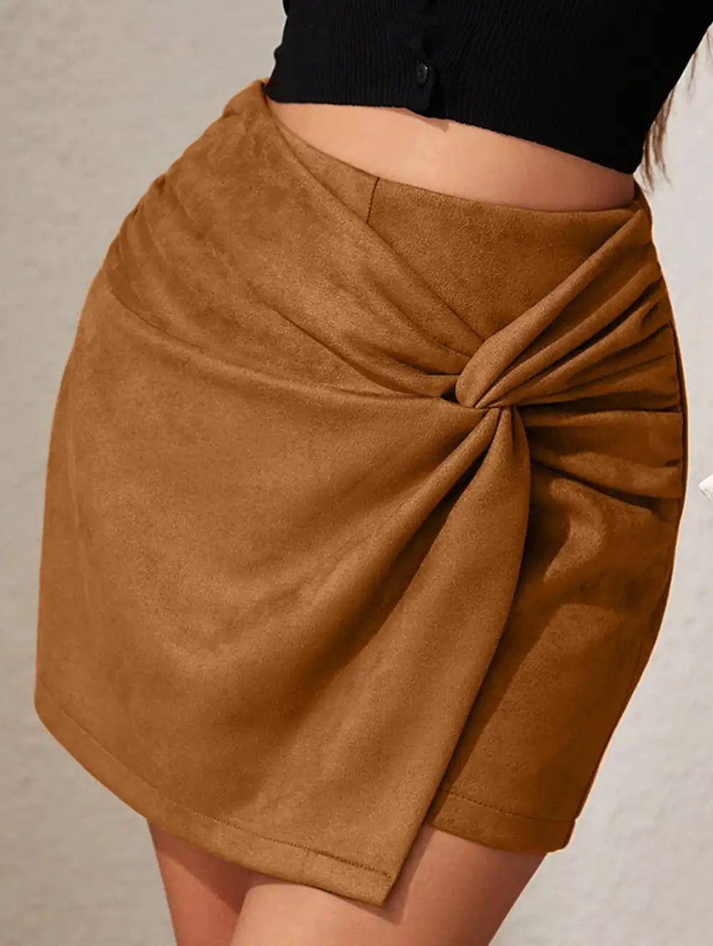 Irregular Knotted Midi Skirt
