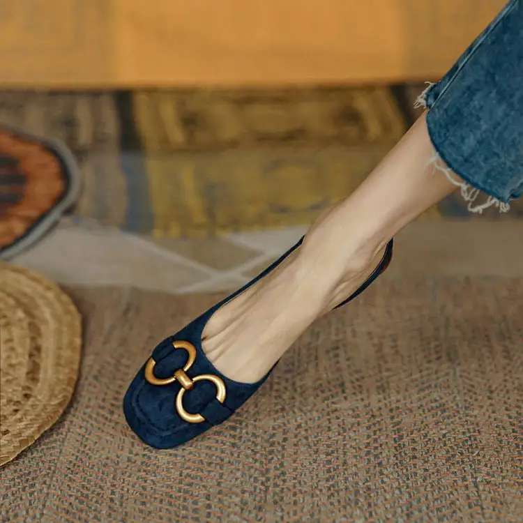 Polished Buckle Strap Sandals