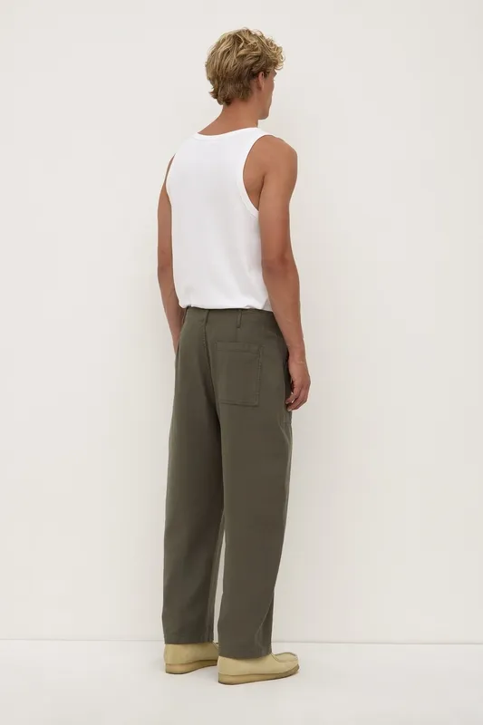 Moss Barrel Leg Utility Pants