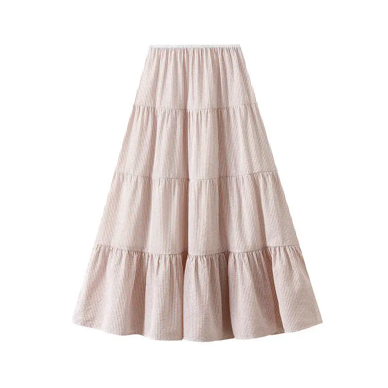 Comfort High Waist A-Line Midi Skirt