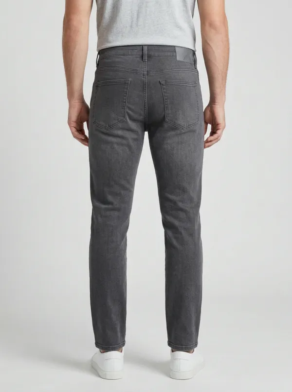 Men's Charcoal Grey Slim Fit Stretch Denim Jeans