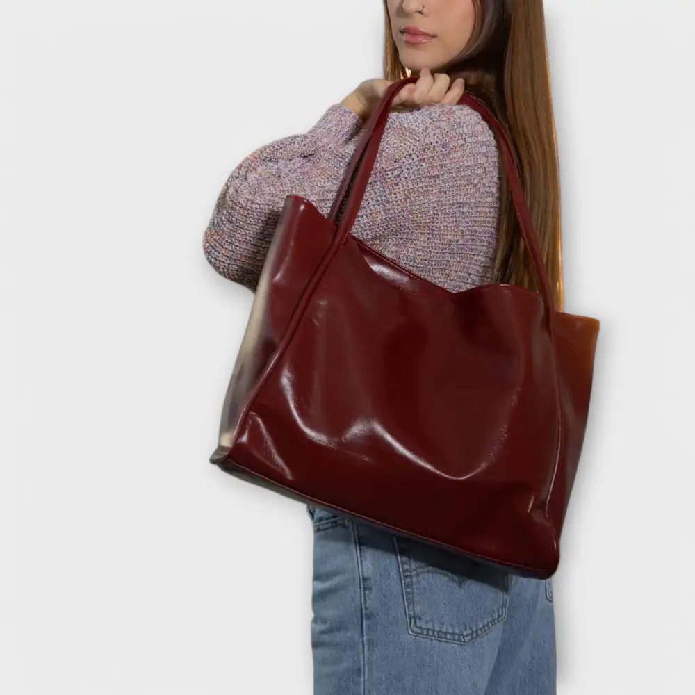 Latch Front Twill Handbag