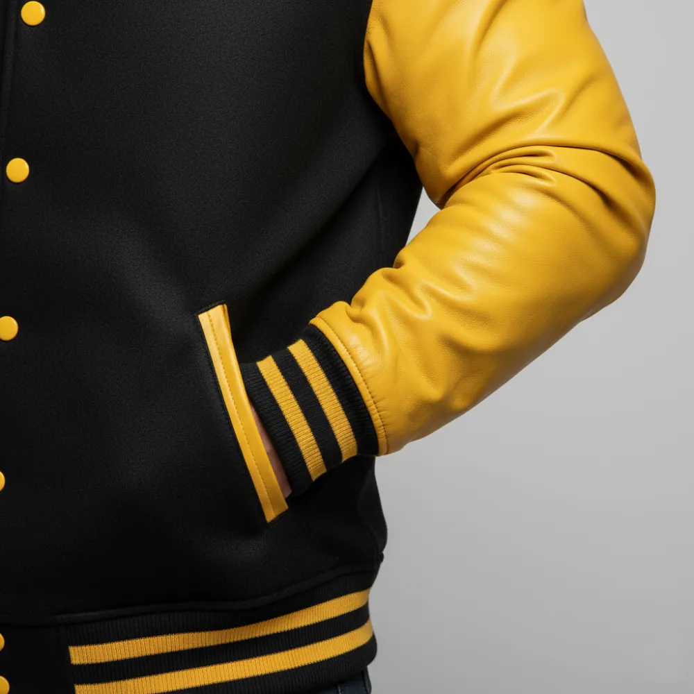 Statement Contrast Wool Varsity Jacket