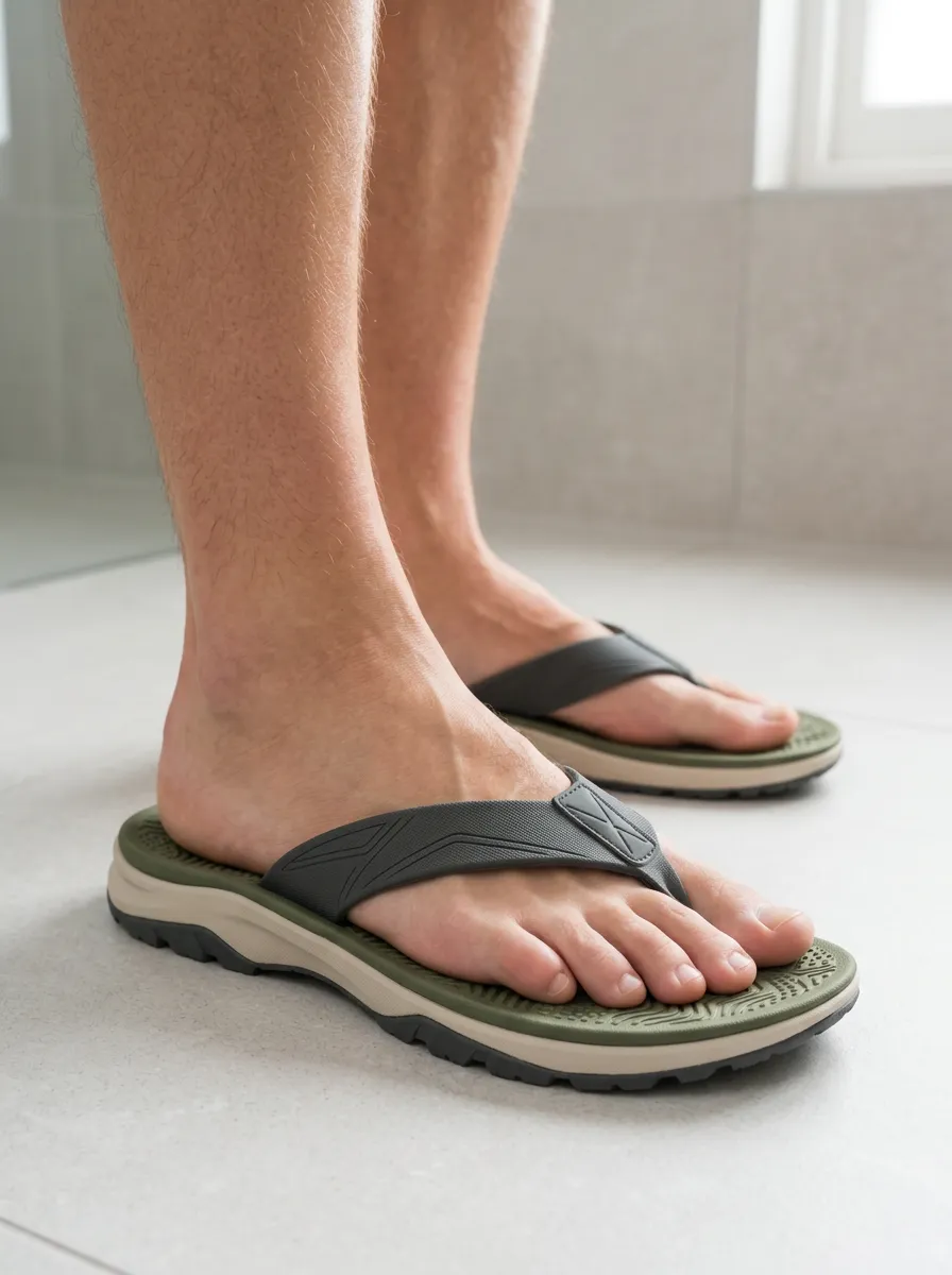 Men's Minimal Outdoor Casual Textured Patterned Flip Flops