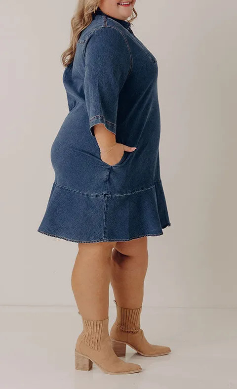 Short Sleeve Collared Relaxed Mini Dress