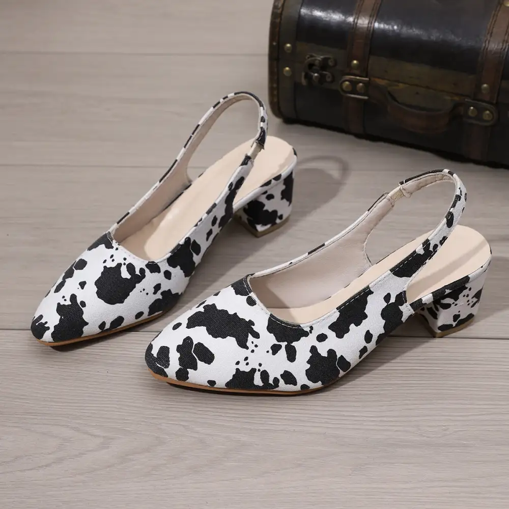 Textile Upper Pointed Toe Stiletto Sandals