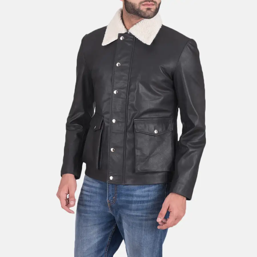 Men's Layered Leather Jacket