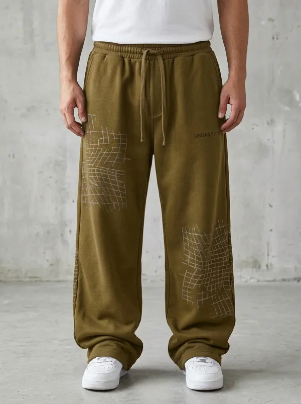 Modern Sweatpants Grid Men's Sweatpants