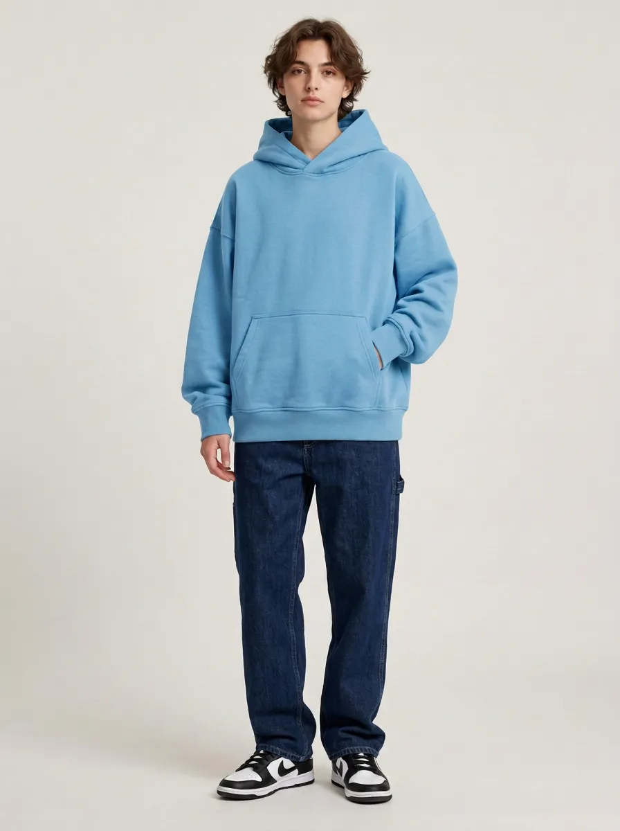 Unisex Oversized Relaxed Fit Hooded Sweatshirt