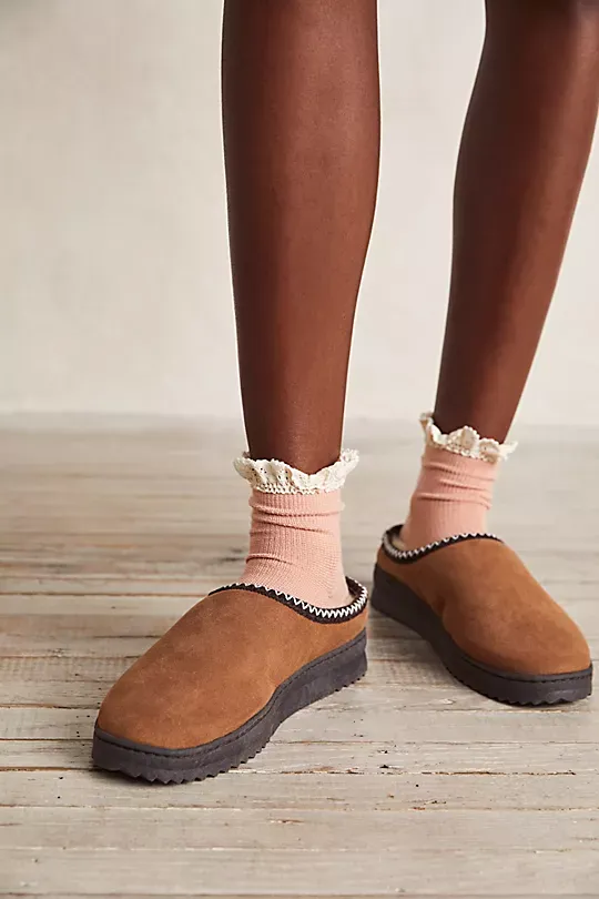 Waffle Knit Ankle Socks green